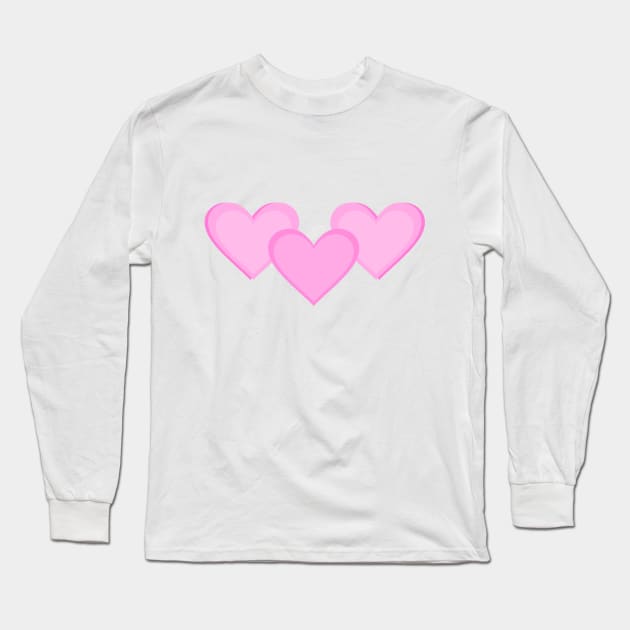 Pastel Hearts Long Sleeve T-Shirt by ShinyBat